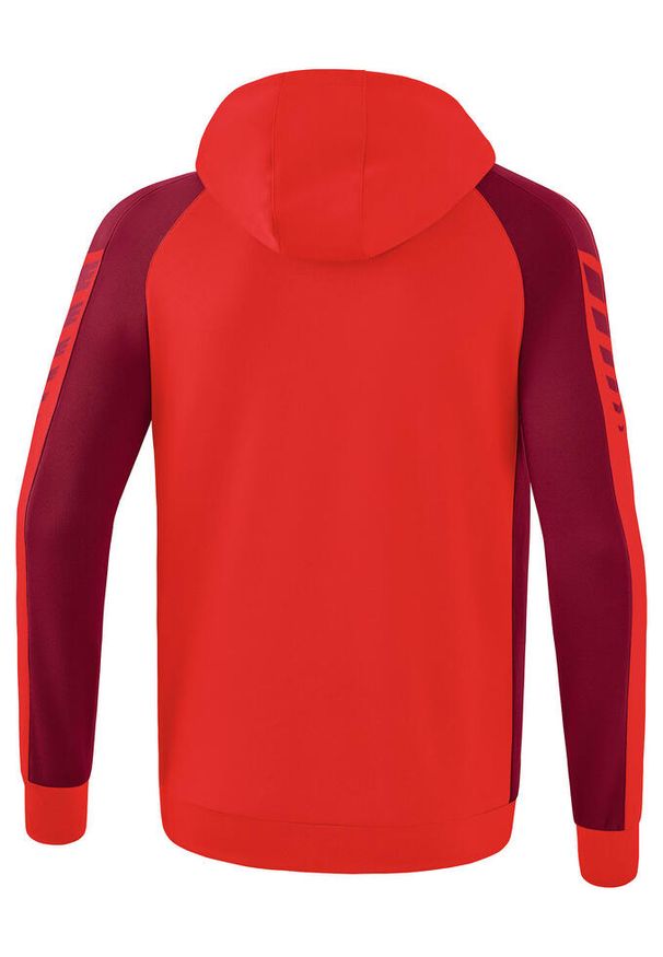 ERIMA - Kurtka z kapturem dla dzieci do treningu Erima Six Wings. Typ kołnierza: kaptur. Kolor: czerwony. Sport: fitness