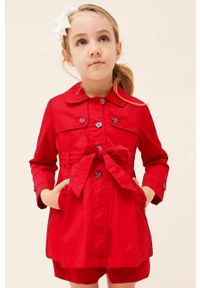 Mayoral płaszcz dziecięcy kolor czerwony. Okazja: na co dzień. Kolor: czerwony. Styl: casual