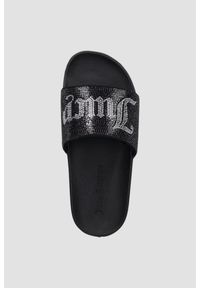 Juicy Couture - JUICY COUTURE Czarne klapki damskie z cyrkoniami Donna Slider, Rozmiar 37. Okazja: na co dzień. Kolor: czarny. Sezon: lato. Styl: casual, elegancki #6