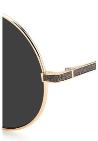 Jimmy Choo okulary przeciwsłoneczne Oriane damskie kolor czarny. Kształt: okrągłe. Kolor: czarny #5