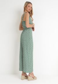 Born2be - Zielony Kombinezon z Wiskozy i Wiązanym Paskiem Anaphine. Kolor: zielony. Materiał: wiskoza. Sezon: lato. Styl: elegancki #3