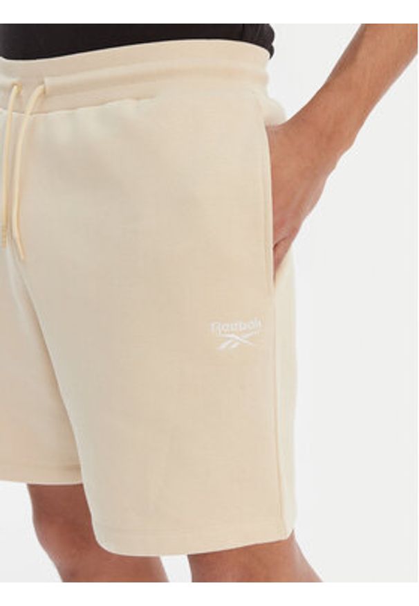 Reebok Szorty sportowe Bazunu RK25558CCM Beżowy Regular Fit. Kolor: beżowy. Materiał: bawełna. Styl: sportowy