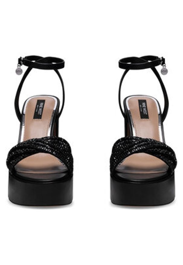 Nine West Sandały WFA2736-1 Czarny. Kolor: czarny. Materiał: syntetyk