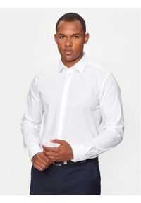 JOOP! Koszula 152Pit 30041236 Biały Slim Fit. Kolor: biały. Materiał: bawełna