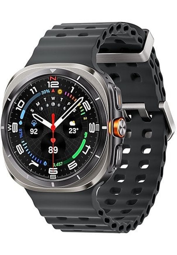 SAMSUNG - Samsung Galaxy Watch Ultra 3,81 cm (1.5") AMOLED 47 mm Cyfrowy 480 x 480 px Ekran dotykowy 4G Srebrny, Tytan Wi-Fi GPS. Rodzaj zegarka: cyfrowe. Kolor: srebrny