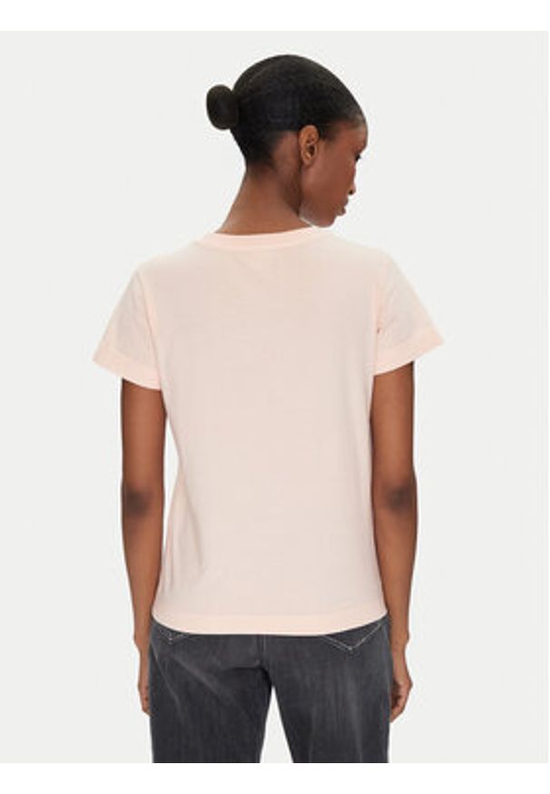 Pinko - PINKO T-Shirt 100373 A228 Różowy Regular Fit. Kolor: różowy. Materiał: bawełna