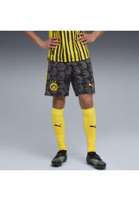 Puma - Męskie szorty KIDSUPER × BORUSSIA DORTMUND PUMA Black Faster Yellow. Kolor: czarny, wielokolorowy, żółty. Sezon: lato. Sport: fitness