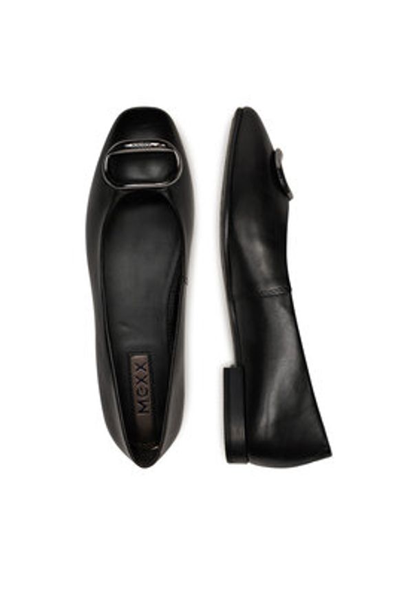 MEXX Baleriny MX/018C-RST Czarny. Kolor: czarny. Materiał: skóra