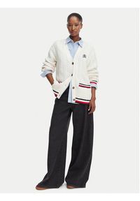 Tommy Jeans Kardigan DW0DW22934 Biały Regular Fit. Kolor: biały. Materiał: bawełna #2