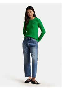 Polo Ralph Lauren Sweter 211971869011 Zielony Slim Fit. Typ kołnierza: polo. Kolor: zielony. Materiał: bawełna #3
