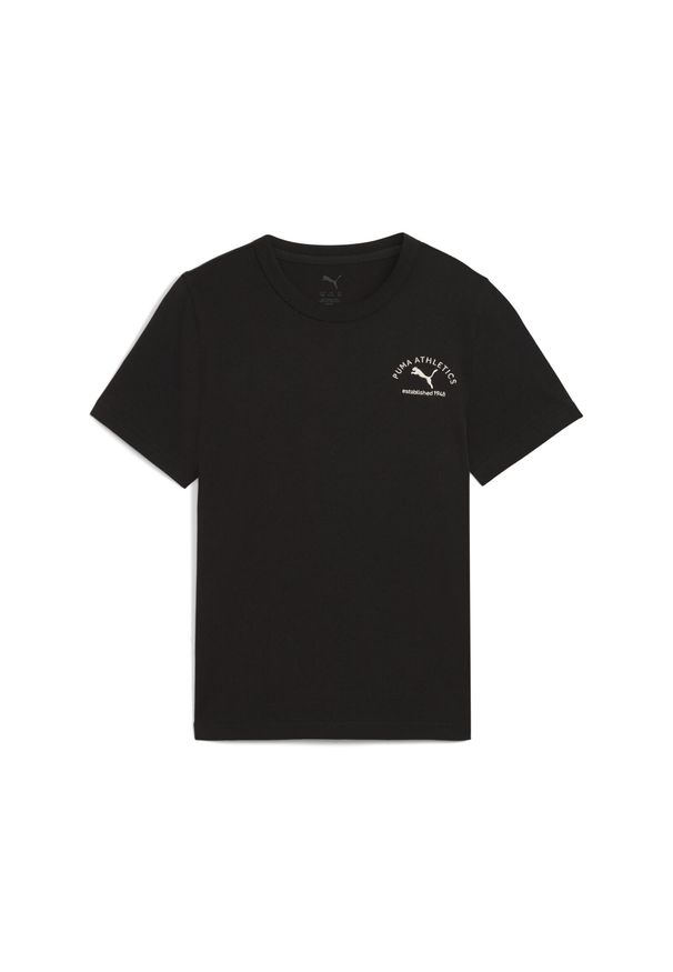Puma - Młodzieżowa koszulka PUMA Class z grafiką PUMA Black. Kolor: czarny. Sport: joga i pilates