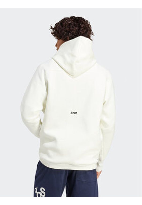 Adidas - adidas Bluza Z.N.E. Premium IR5208 Biały Loose Fit. Kolor: biały. Materiał: bawełna