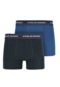 Volcano - Bawełniane bokserki męskie, dwupak, U-BOXER. Materiał: bawełna. Długość: długie