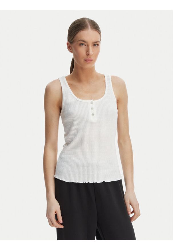 Triumph Top Mix & Match 10227215 Biały Regular Fit. Kolor: biały. Materiał: bawełna