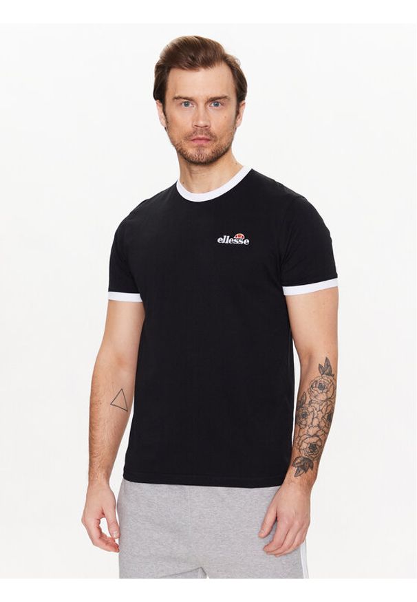 Ellesse T-Shirt Meduno SHR10164 Czarny Regular Fit. Kolor: czarny. Materiał: bawełna