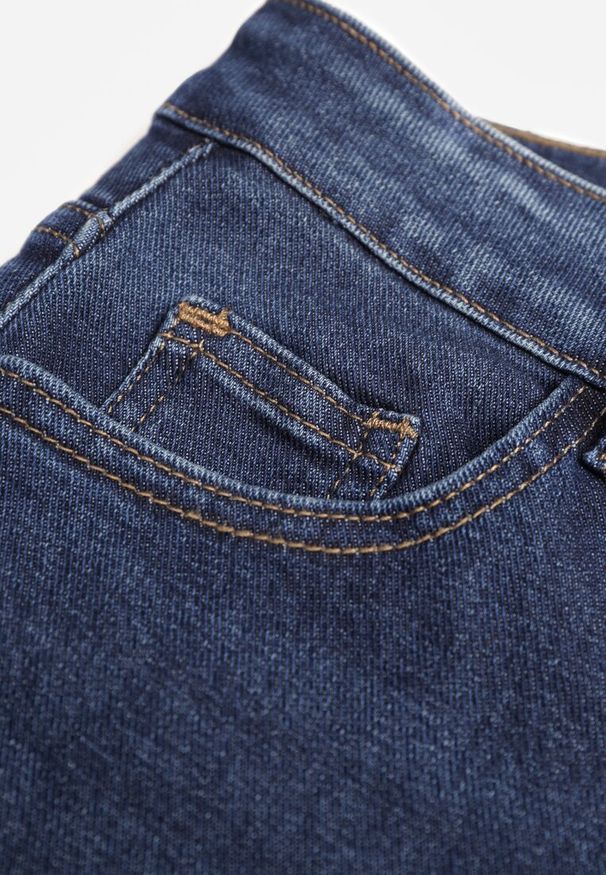 Renee - Niebieskie Jeansy Wide Leg Regular Waist z Bawełną i Domieszką Wiskozy Petocea. Kolor: niebieski