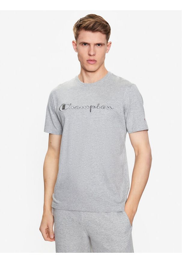 Champion T-Shirt 218490 Szary Regular Fit. Kolor: szary. Materiał: bawełna