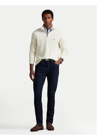 Polo Ralph Lauren Sweter 710P07411004 Écru Regular Fit. Typ kołnierza: polo. Kolor: kremowy. Materiał: bawełna #5