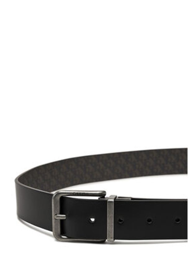 Calvin Klein Jeans Pasek Męski Casual Pin Buckle 3.5Mm LV04G7029G Czarny. Kolor: czarny. Materiał: skóra. Styl: casual