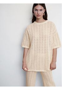 mango - Mango Sweter Figara 47057117 Écru Oversize. Materiał: bawełna