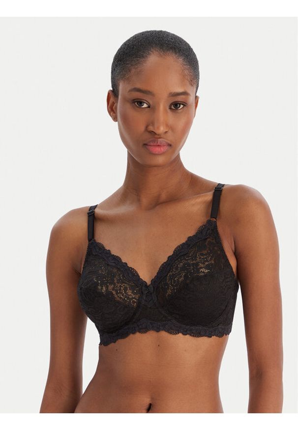 Triumph Biustonosz z fiszbiną Compliment 10166802 Czarny. Kolor: czarny. Materiał: syntetyk