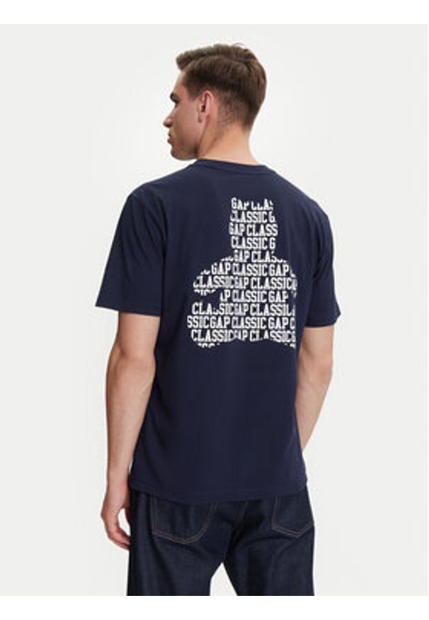 GAP - Gap T-Shirt 769029-03 Granatowy Regular Fit. Kolor: niebieski. Materiał: bawełna