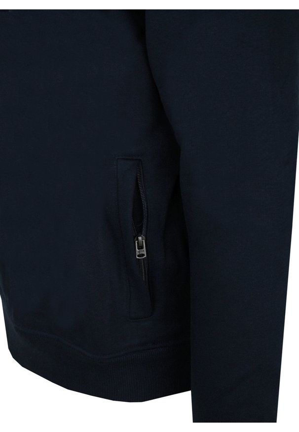 Wygodna Bluza - Pako Jeans - Rozpinany Kołnierz - Granatowa. Kolor: niebieski. Materiał: bawełna, wiskoza