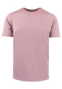 Męski T-Shirt -Brave Soul- Delikatny Efekt Sprania Tkaniny - Róż. Okazja: na co dzień. Kolor: różowy. Materiał: bawełna. Sezon: lato, wiosna. Styl: casual #1