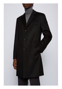BOSS - Boss Płaszcz wełniany Nye2 50438689 Czarny Regular Fit. Kolor: czarny. Materiał: wełna #4