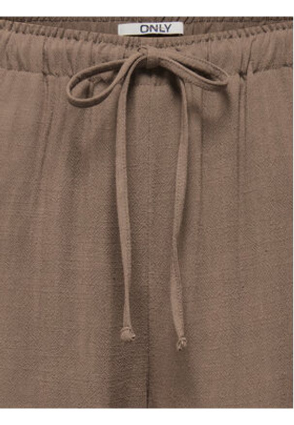 only - ONLY Spodnie materiałowe Siesta 15322263 Brązowy Regular Fit. Kolor: brązowy. Materiał: wiskoza