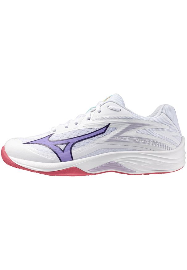 Damskie buty halowe Mizuno Thunder Blade Z. Kolor: różowy, wielokolorowy, niebieski, czerwony, biały. Sport: siatkówka, piłka ręczna
