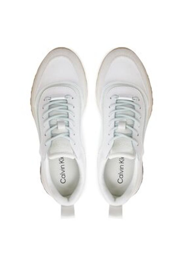Calvin Klein Sneakersy Runner Lace Up Mesh Mix HW0HW01905 Biały. Kolor: biały. Materiał: materiał, mesh