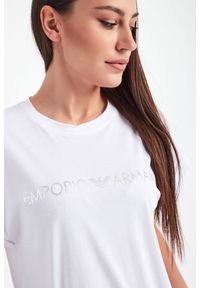 Emporio Armani Swimwear - T-shirt EMPORIO ARMANI SWIMWEAR. Materiał: materiał, bawełna. Długość rękawa: krótki rękaw. Długość: krótkie. Wzór: nadruk #4