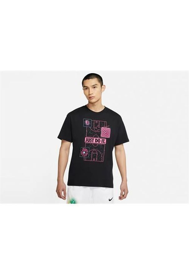 Koszulka sportowa męska Nike Just Do It. Kolor: czarny. Długość rękawa: krótki rękaw. Długość: krótkie. Sport: fitness