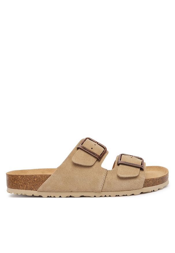 Klapki Tamaris. Kolor: beżowy