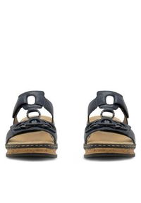 Rieker Klapki 62936-14 Granatowy. Kolor: niebieski. Materiał: skóra #6