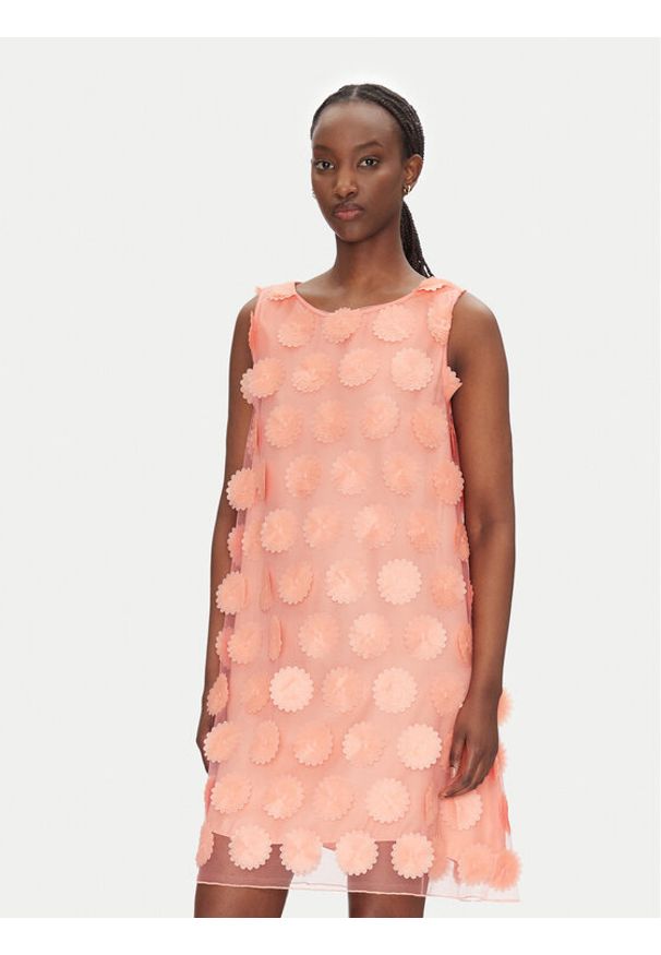 Bruuns Bazaar Sukienka koktajlowa Wega BBW4544 Koralowy Regular Fit. Kolor: pomarańczowy. Materiał: syntetyk. Styl: wizytowy