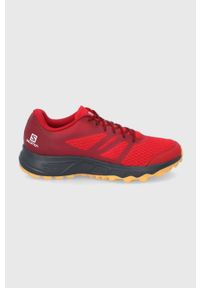 salomon - Salomon Buty męskie kolor czerwony. Nosek buta: okrągły. Zapięcie: sznurówki. Kolor: czerwony. Materiał: guma. Szerokość cholewki: normalna #1