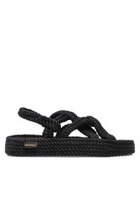Bohonomad Espadryle Bodrum Platform BOD.0020.PRS Czarny. Kolor: czarny. Materiał: materiał. Obcas: na platformie
