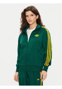 Adidas - adidas Bluza adicolor Classic Firebird JP2299 Zielony Loose Fit. Kolor: zielony. Materiał: syntetyk