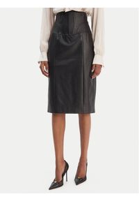 BARDOT - Bardot Spódnica z imitacji skóry Henley 60225SB Czarny Slim Fit. Kolor: czarny. Materiał: skóra #1