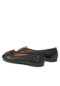 Lauren Ralph Lauren Baleriny 802940603001 Czarny. Kolor: czarny. Materiał: skóra #4