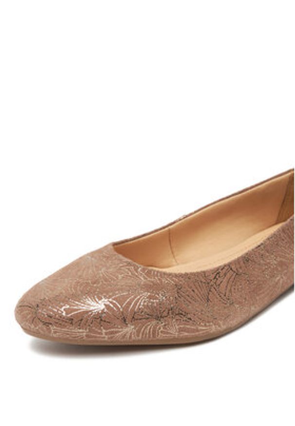 Lasocki Baleriny CEO-RST-KAJA-03F Beżowy. Kolor: beżowy. Materiał: zamsz, skóra