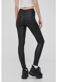 JDY spodnie damskie kolor czarny dopasowane high waist. Stan: podwyższony. Kolor: czarny. Materiał: tkanina #4