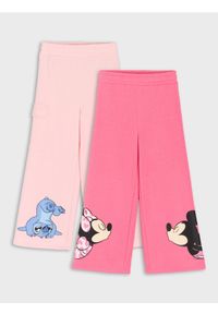 Sinsay - Spodnie wide leg z nadrukiem Disney - wielobarwny. Wzór: motyw z bajki, nadruk #1