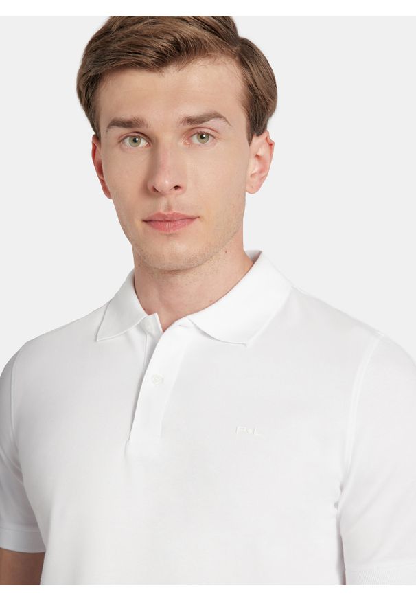 Pako Lorente - PAKO LORENTE - T-shirt polo w białym kolorze. Typ kołnierza: polo. Kolor: różowy, biały. Materiał: elastan, bawełna