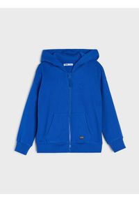 Sinsay - Bluza z kapturem w stylu basic - niebieski. Typ kołnierza: kaptur. Kolor: niebieski