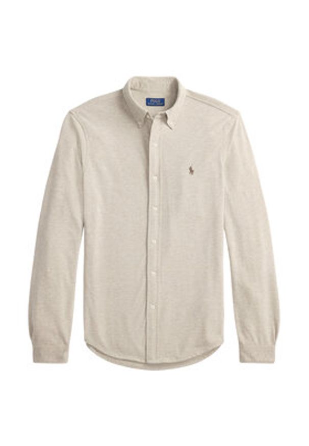 Polo Ralph Lauren Koszula 710654408062 Beżowy Regular Fit. Typ kołnierza: polo. Kolor: beżowy. Materiał: bawełna