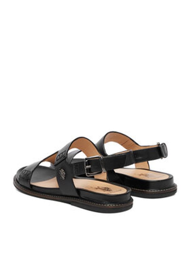 U.S. Polo Assn. Sandały EO-ADELI002W/6L1 Czarny. Kolor: czarny. Materiał: skóra
