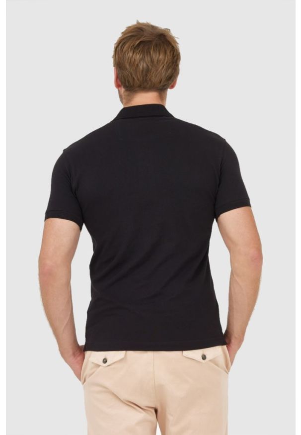 La Martina - LA MARTINA Czarna męska koszulka polo z małym logo, Rozmiar XXL. Typ kołnierza: polo. Kolor: czarny